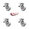 Service Caster 5 Inch Semi Steel Caster Set with Roller Bearings and Total Lock Brakes SCC SCC-TTL30S520-SSR-4 - alternate 2